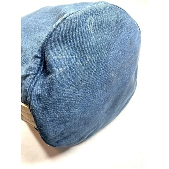 Gap Bucket Tote Bag Canvas Blue Jean Denim - Picture 4 of 7